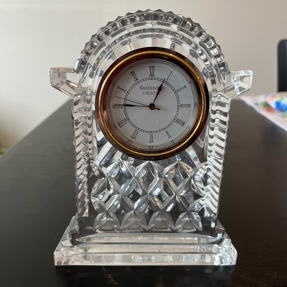 Gorgeous Solid Waterford Crystal Clock!
